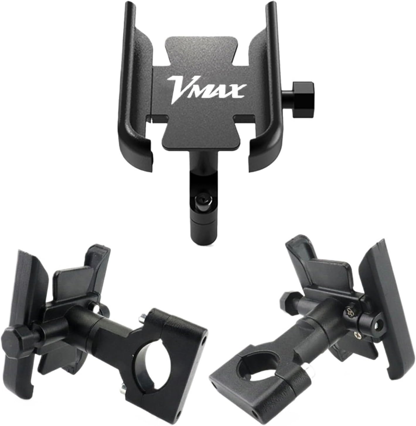 for YA@MAHA VMAX V-MAX 1200 1700 2009-2020 Motorcycle Accessories Handlebar Mobile Phone Holder GPS Stand Bracket(H Silver)