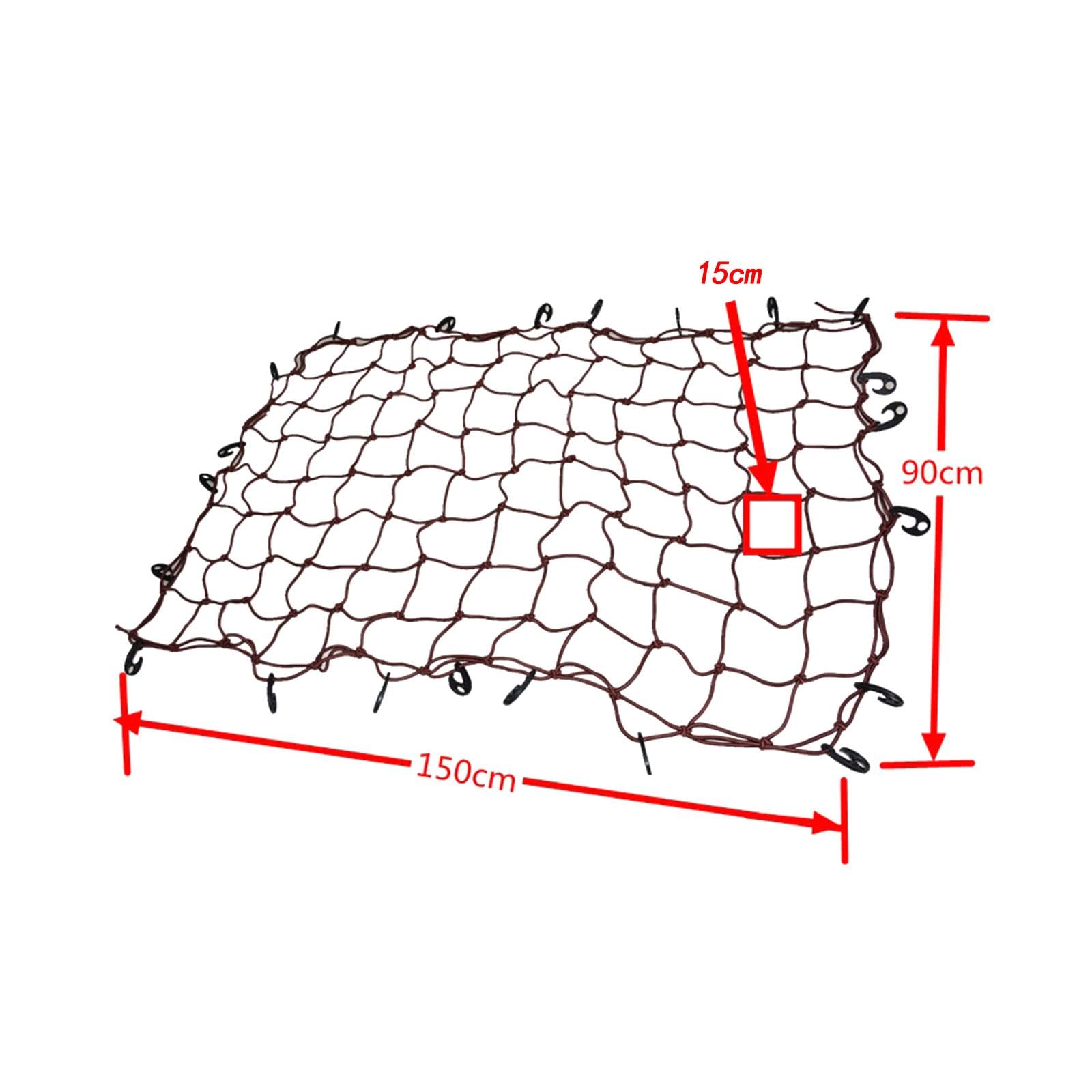 Rete Portaoggetti Auto Organizzatore Bagagli Rete Elastica con Griglia Quadrata Cavo Gomma Installazione Rapida Adatta a Viaggio SUV Veicoli