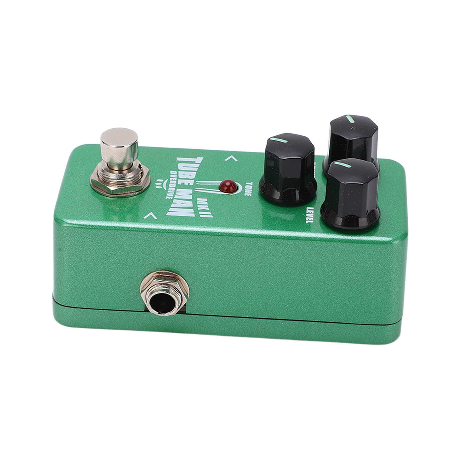 Pedale Effetto per Chitarra TUBE MAN Suono Overdrive Regolabile per Musicisti Metal Green Mini Size
