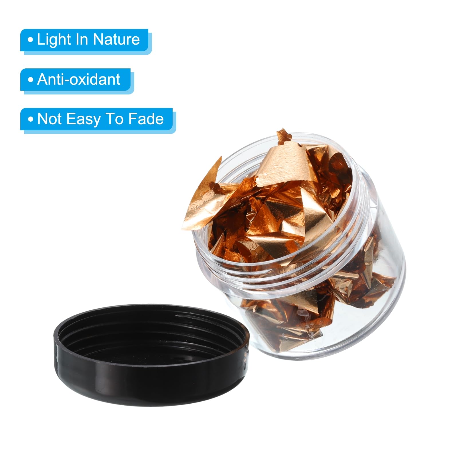PATIKIL Gold Foil Flakes for Resin 10Bottles/10Gram Gold Leaf Flakes Metallic Gold Foil Flakes with Tweezers for Nail Design Craft Painting Jewelry Making - Image 4