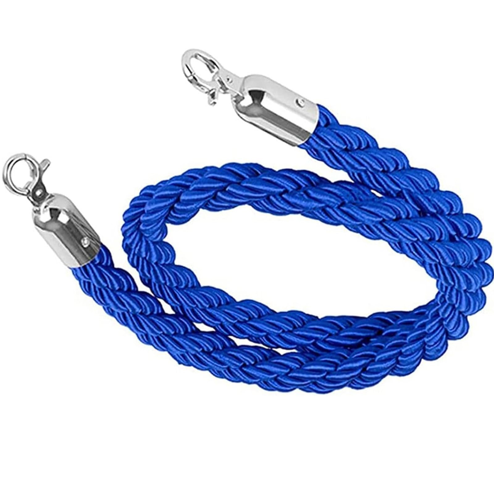 CAIFEXUE 1/1.5/2/2.5/3.0M Queue Rope Barrier Rope Divider,Crowd Control Stanchion Suitable Grand Opening Ceremony,Hotels,Red Carpet Activity,Guesthouses/Blue/1M