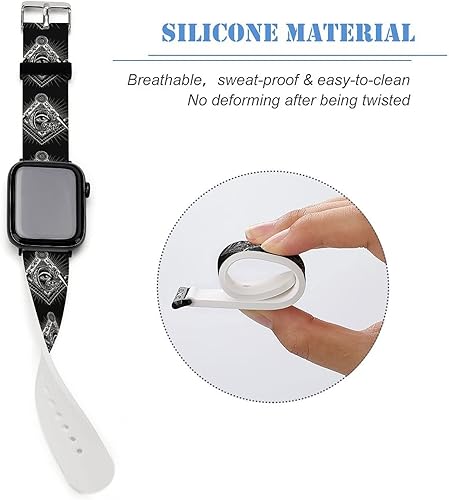 Vista 176 de Correa de reloj de silicona suave compatible con Iwatch Correa deportiva para hombres/unisex/jóvenes compatible con Iwatch Series