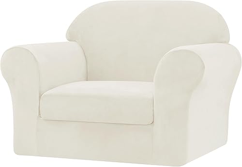 Vista 39 de CHUN YI Fundas de sofá de terciopelo de 3 piezas para sofá de 2 cojines, fundas resistentes al agua, antideslizantes, de alta elasticidad, protector