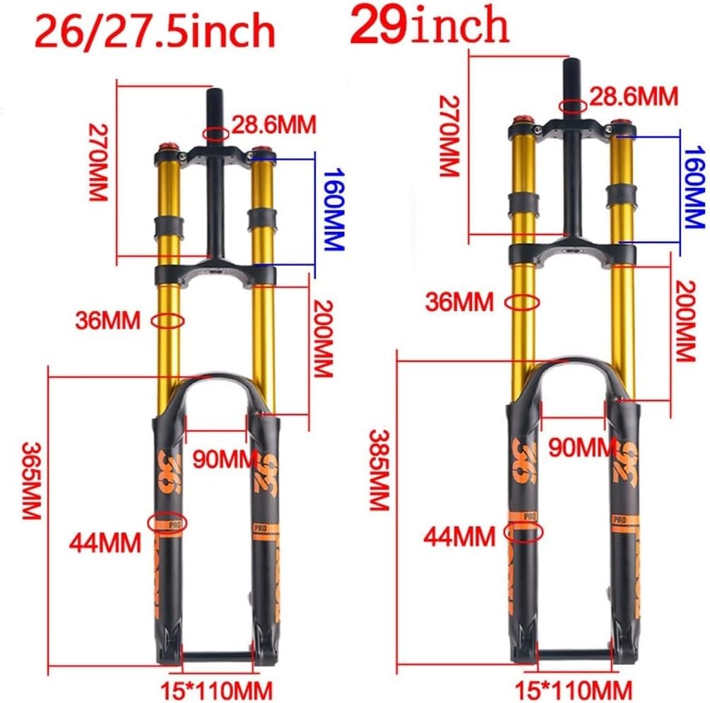 BOLANY fourche de vélo inversée Double épaule fourche vtt 26