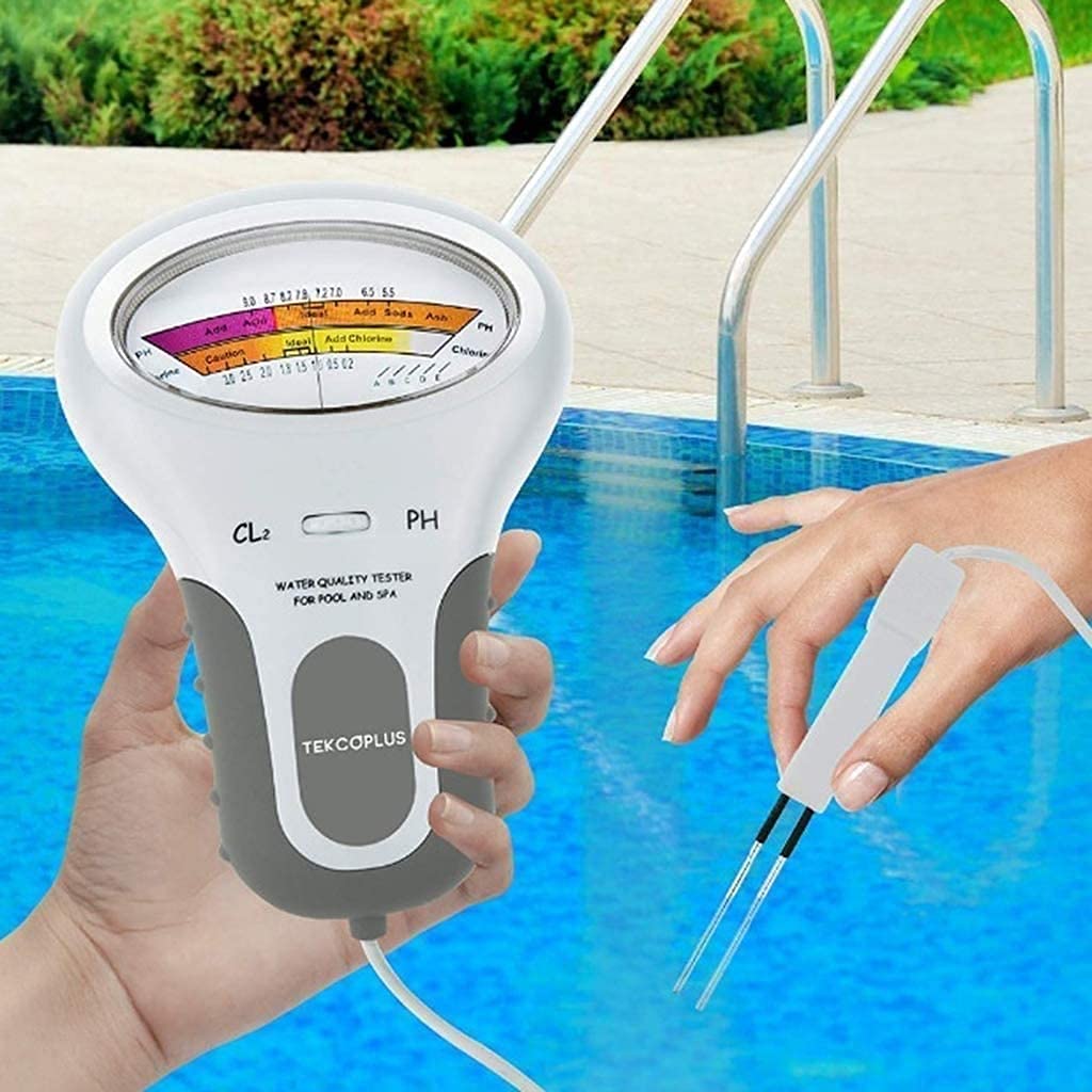 Probador de Calidad del Agua preciso Monitor Digital portátil Probador de Agua Ph Análisis de medidor Kit de Prueba de Piscina de Cloro Práctico Detector de Calidad del Agua