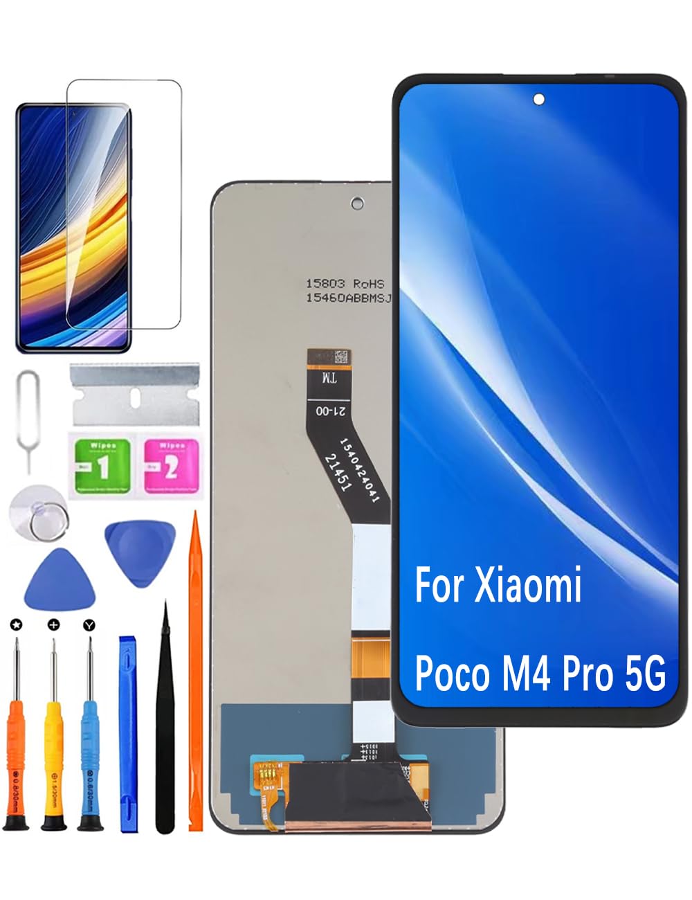 Replacement Original Display for Redmi Note 11s 5G LCD Screen, for Xiaomi Poco M4 Pro 5G Screen LCD Display Touch Digitizer Assembly Repair Parts Kit