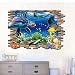 Hatop Kid Room Sea Whale Fish 3D Wall Stickers For Kids Room Removable Decoration DIY PVC Sticker