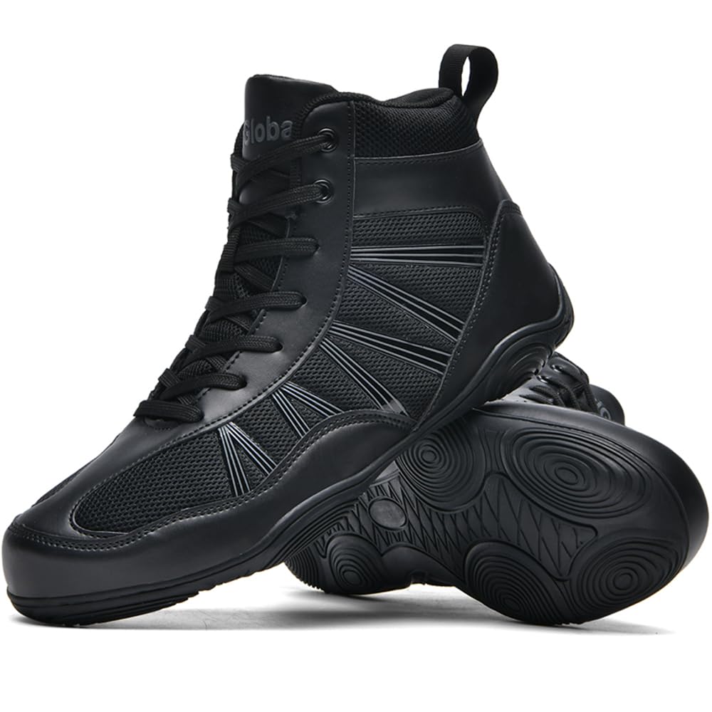 BoxenSchuhe Herren High Top Ringerschuhe rutschfeste Kampfsportschuhe Atmungsaktiv Professionelle Training Boxen Stiefel Unisex