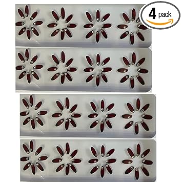 OJ Oval Shape Maroon color Bindi with One Stone Plain Sticker Forehead Bindi Bindiya Traditional Bindis Velvet Bindi With Skin Friendly Glue Tikli Tikka Kumkum bindi Women- Girls Pack of 4 Size 2