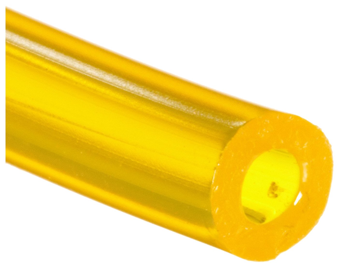 Yellow Polyurethane Tubing, 0.125" ID, 0.250" OD, 0.063" Wall, 100' Length