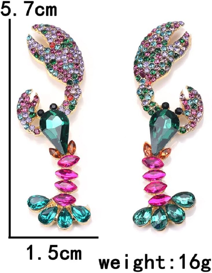 Lobster Earrings for Women, Cute Crawfish Earrings, Ocean Lobster Dangle Earring Hypoallergenic, Beach Lobster Bohemian Drop Earring, Crayfish Crab earring Studs, Lobster Jewelry Funny earrings - Image 4