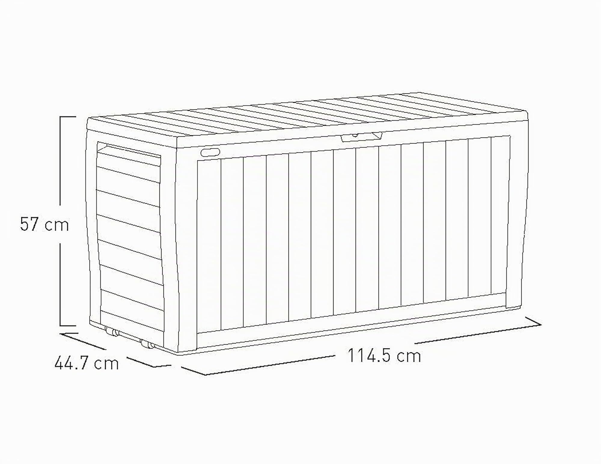 Keter Marvel Plus Aufbewahrungsbox, 270L Fassungsvermögen, wetterfest & langlebig, Sitzgelegenheit für 2 Personen, Grau, ideal für Garten, Terrasse & Balkon