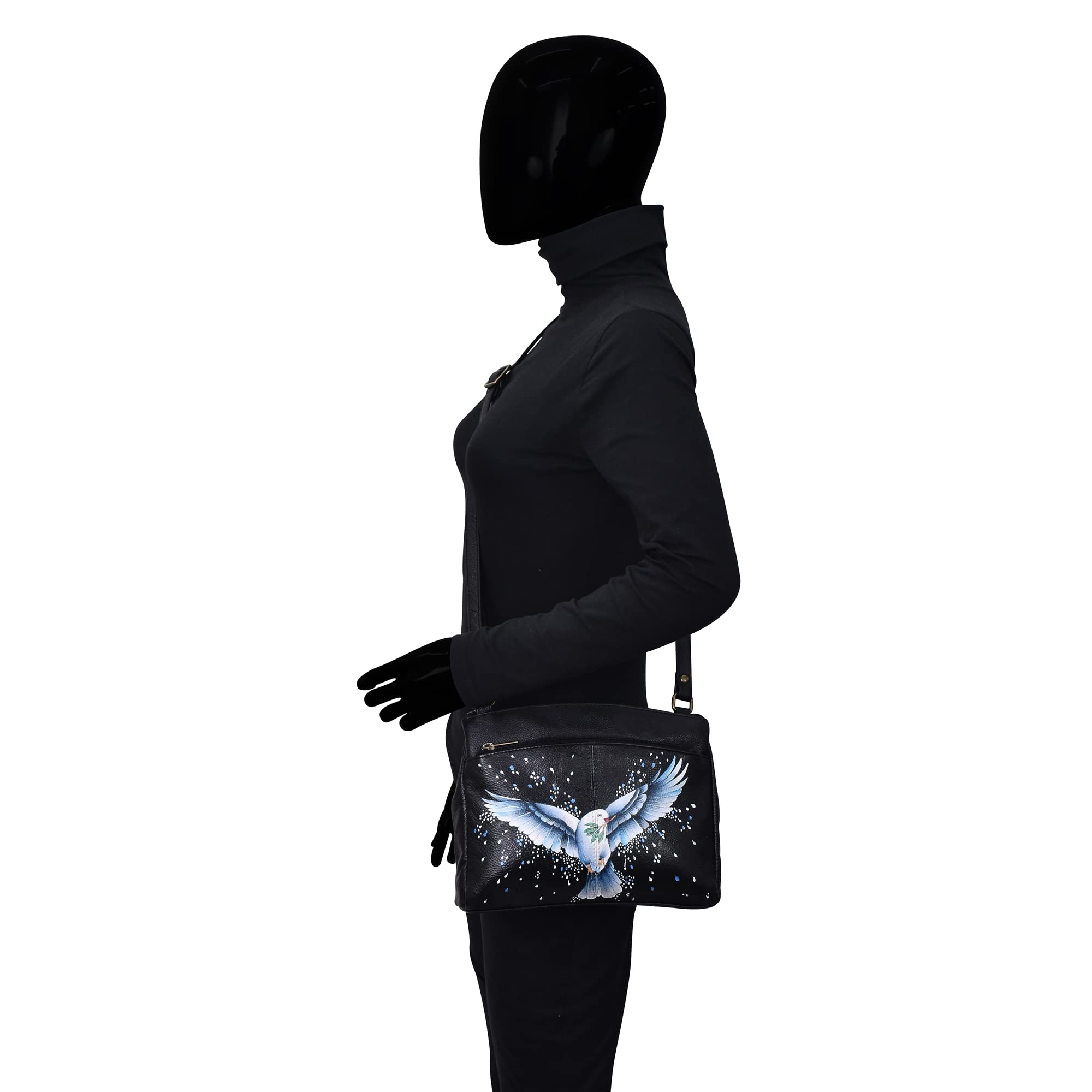 Anna by Anuschka Medium Crossbody, Peace and Love, One Size - Image 3