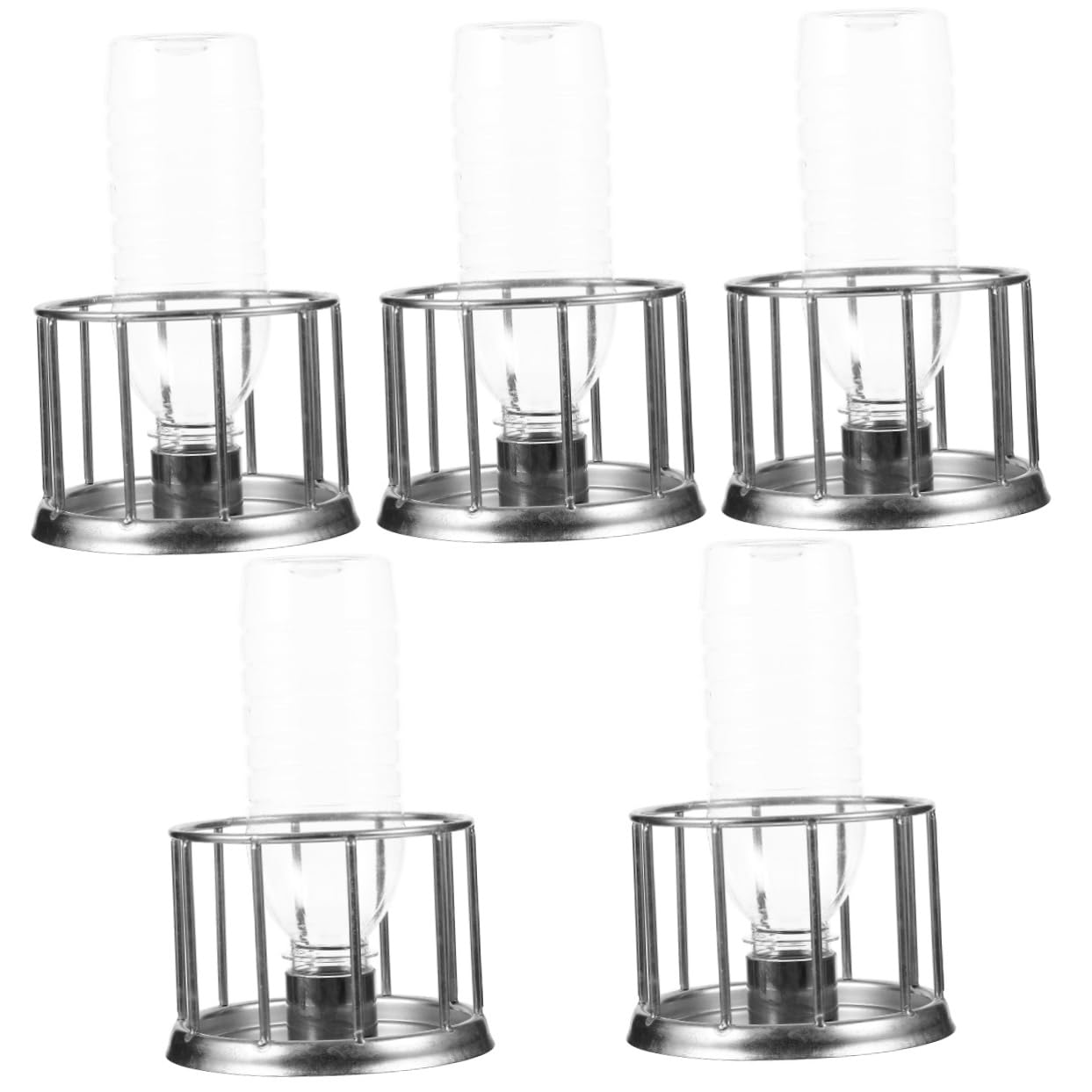 VANZACK 5piezas Comedero y Bebedero para Reptiles De Acero Inoxidable Plato Multifuncional Mini para Tortugas y Lagartos para Alimentación y Agua Terrarios