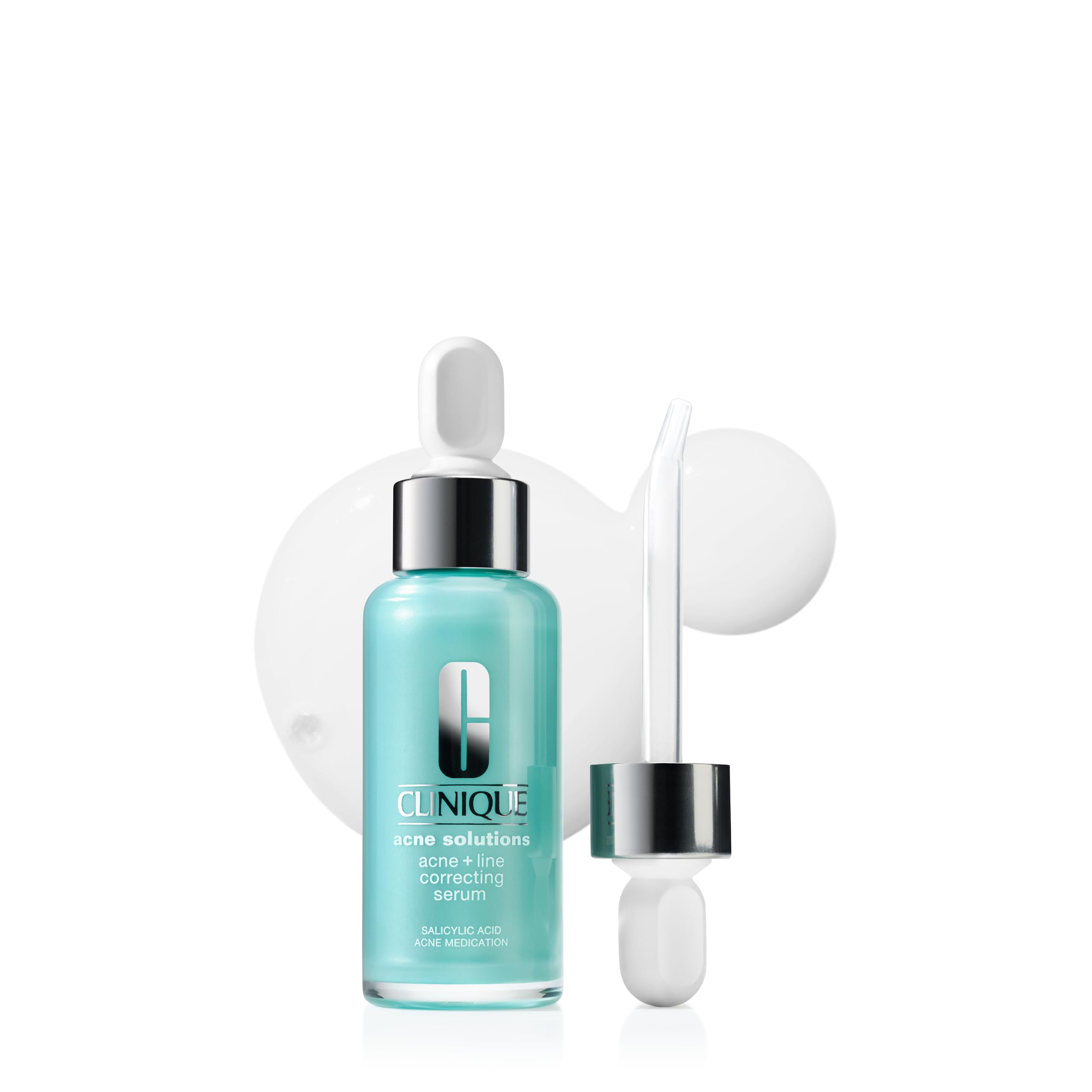 Clinique Acne Solutions Acne + Line Correcting Face Serum With Salicylic Acid | Anti-Aging + Smoothing, 1 Fl Oz