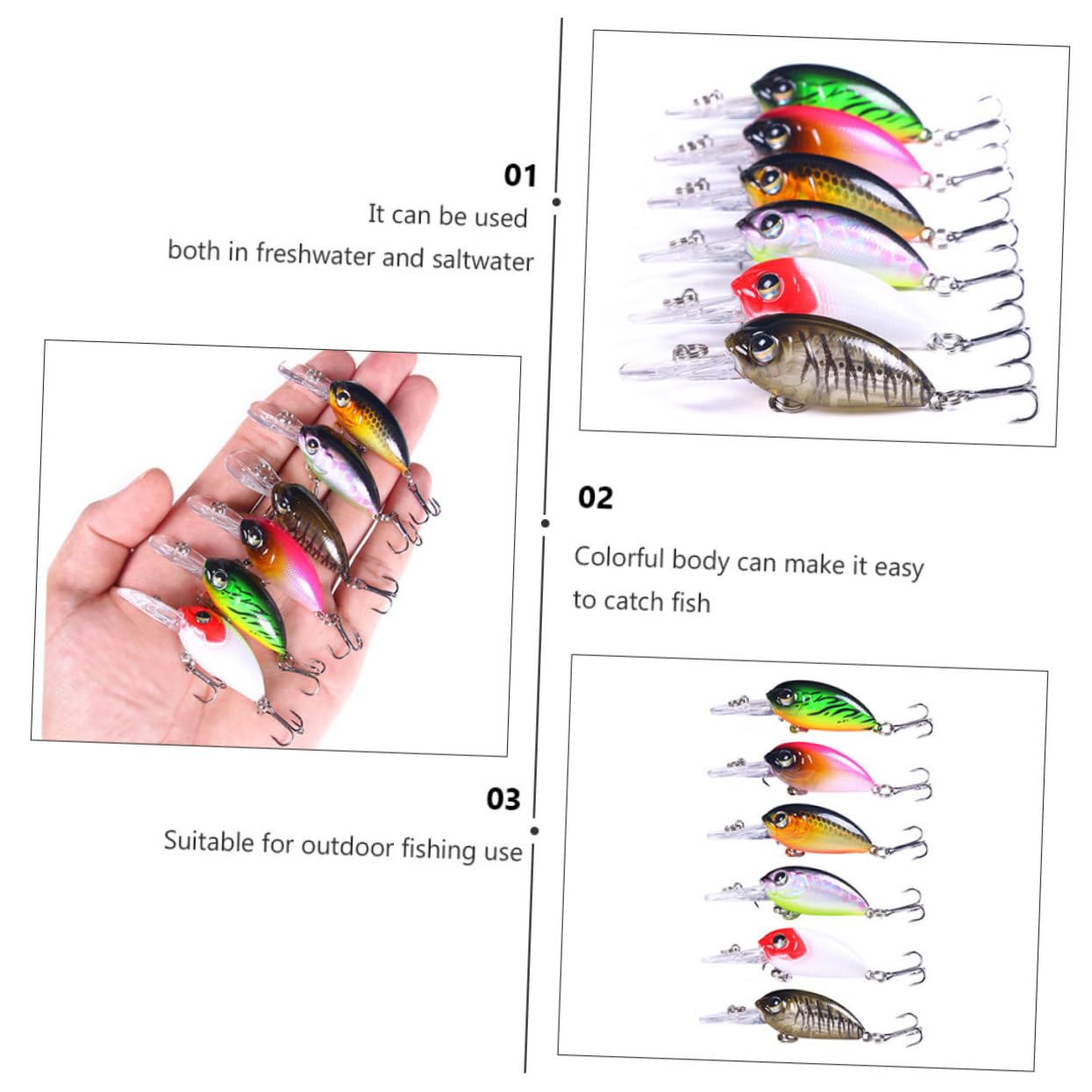 Toyvian Señuelo Cebo Artificial Abordar Kit De Señuelos De Pesca Señuelos Cebos Sonajas Azul Equipo Pececillo Desechos Cebos Coloridos Cebo De Pesca Vistoso Abs