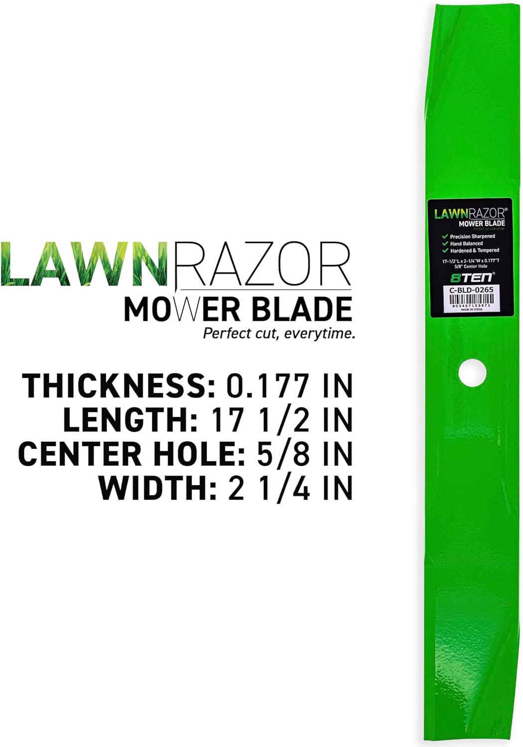 8TEN LawnRAZOR Blade Set for Toro Time Cutter ZS 5000 115-5062-03 50 Inch Deck (Low Lift) 3 Pack