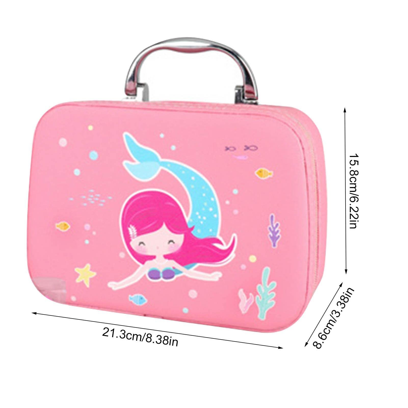 Keptfeet 4 Giocattoli Cosmetici per Ragazze | Kit per Trucco per Bambini | con Pennello per Trucco Rossetto | Set di Giochi per Trucchi Finti Regali per Natale, Ringraziamento, Compleanno