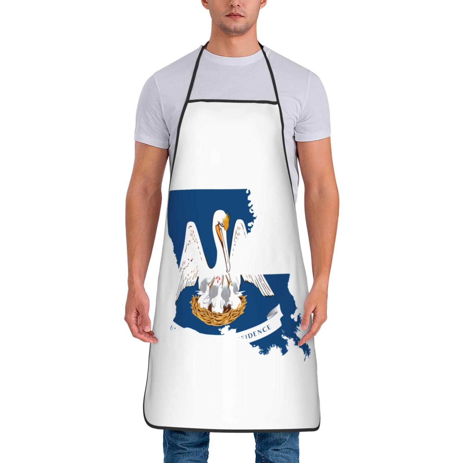 Tablier de cuisine unisexe avec drapeau et carte du Maine, doux et confortable pour homme et femme