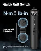 Vista 6 de HOTO PixelDrive Electric Screwdriver, Smart Display, 6 Torque Settings, 0.5 to 6 N·m, 1/4'' Hex 30 Bits, LED Light, 2000 mAh Rechargeable Cordless