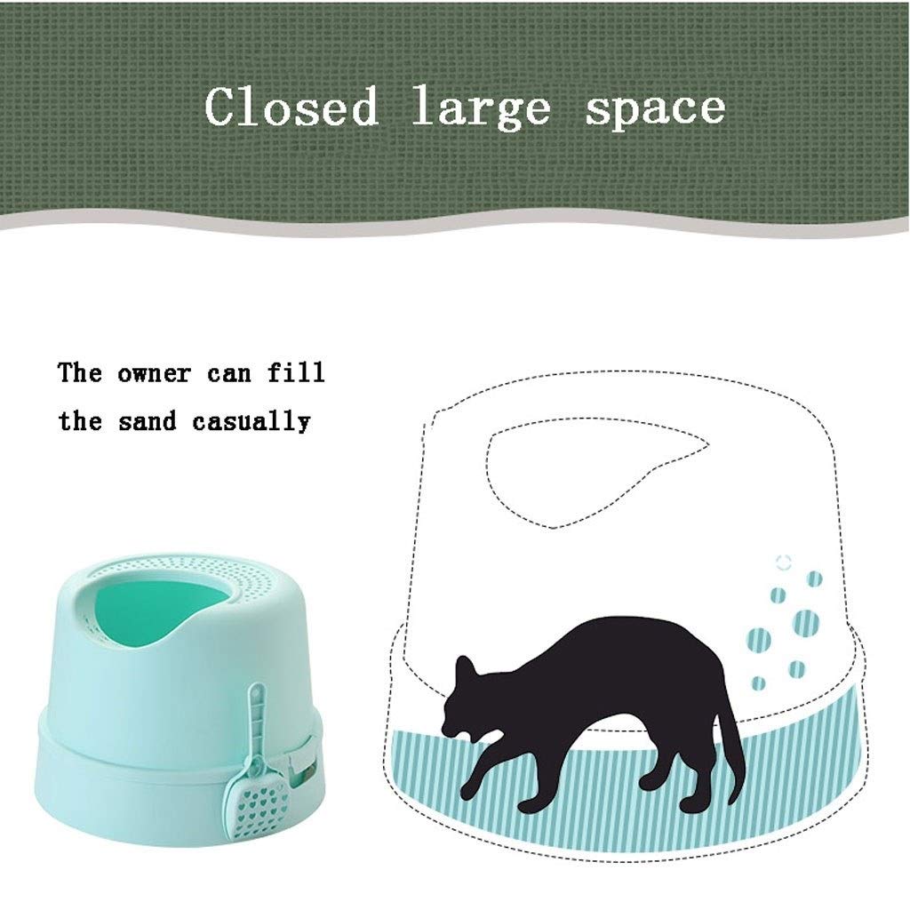 Haustiertoilette Top Eingang Katzentoilette Spritzwasser Katzentoilette Halbgeschlossen Katzentoilette Mehrfarbig Optionale Katzentoilette (Farbe: Weiß)