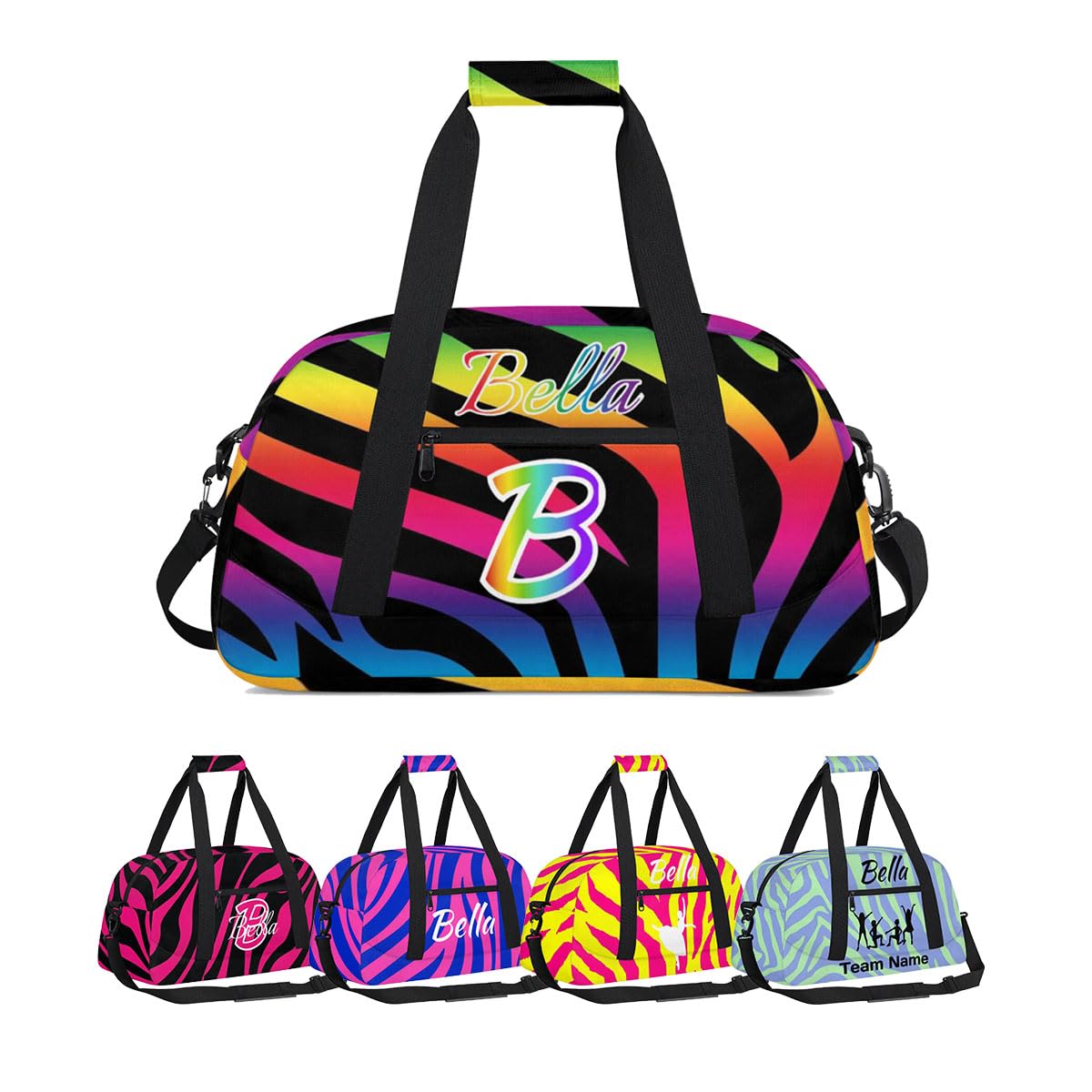 Kids-Duffel-Bags With Custom Name Carry-On Overnight Travel Gym Lightweight Dance Sports Bags For Girls Boys Kids Style8