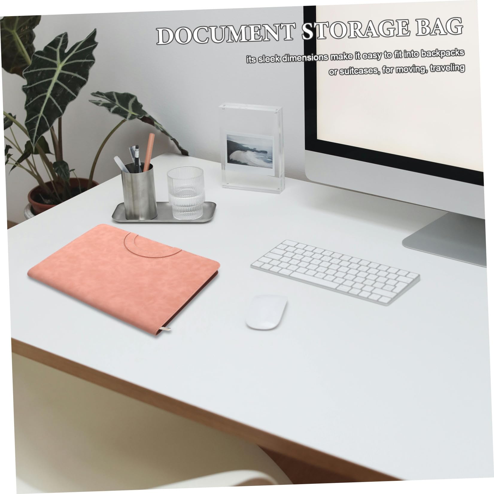 Uonlytech Borsa Porta Documenti Resistente Custodia per Passaporto e Certificati Formato A4 in Pu con Cerniera Sicura per Impiego Familiare e Viaggi in Situazioni di Emergenza
