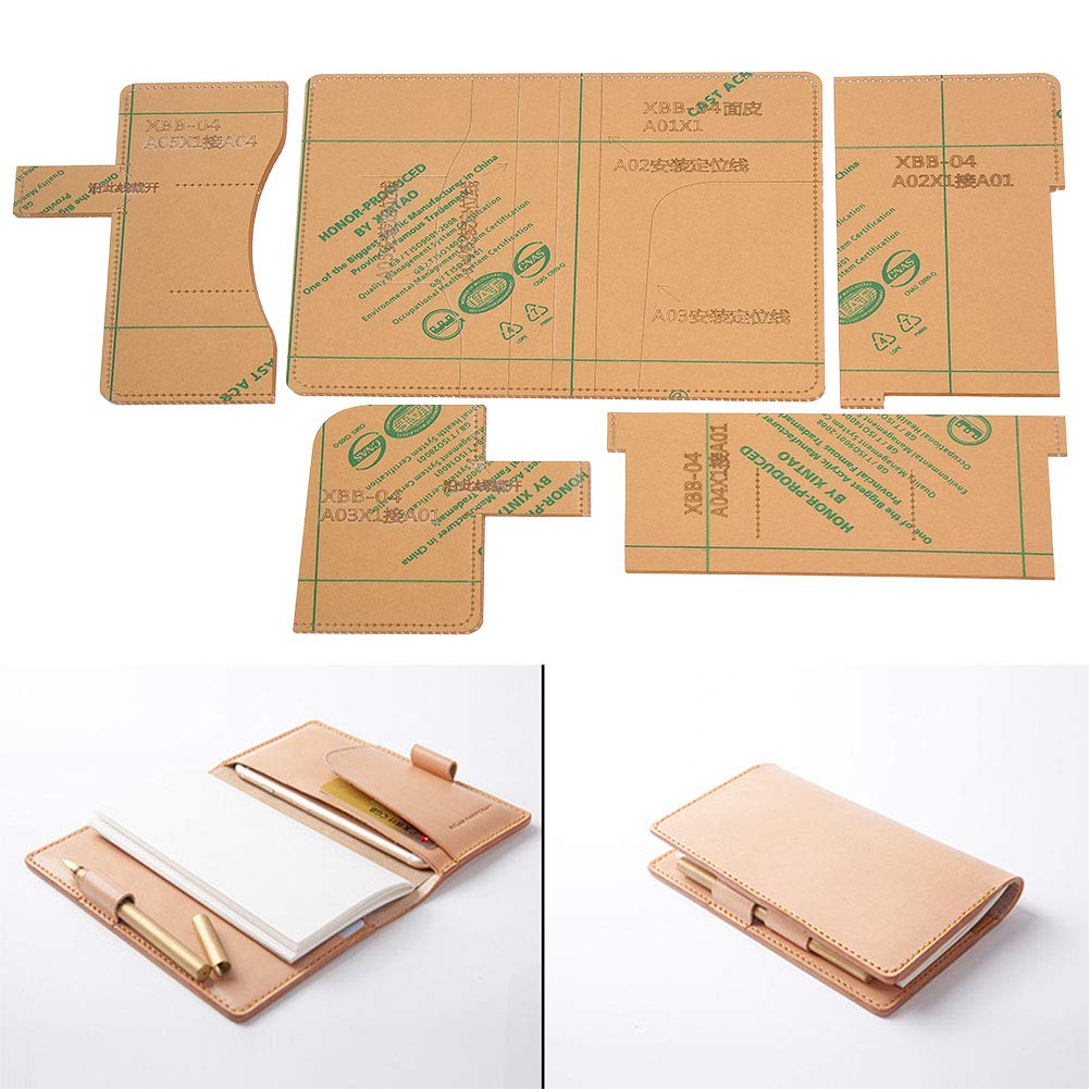 Acryl Notebook Tasche Tagebuch Buch Fall Leder Vorlage Set Schablone DIY Lederhandwerk Schimmel Leder Muster Vorlagen Werkzeug