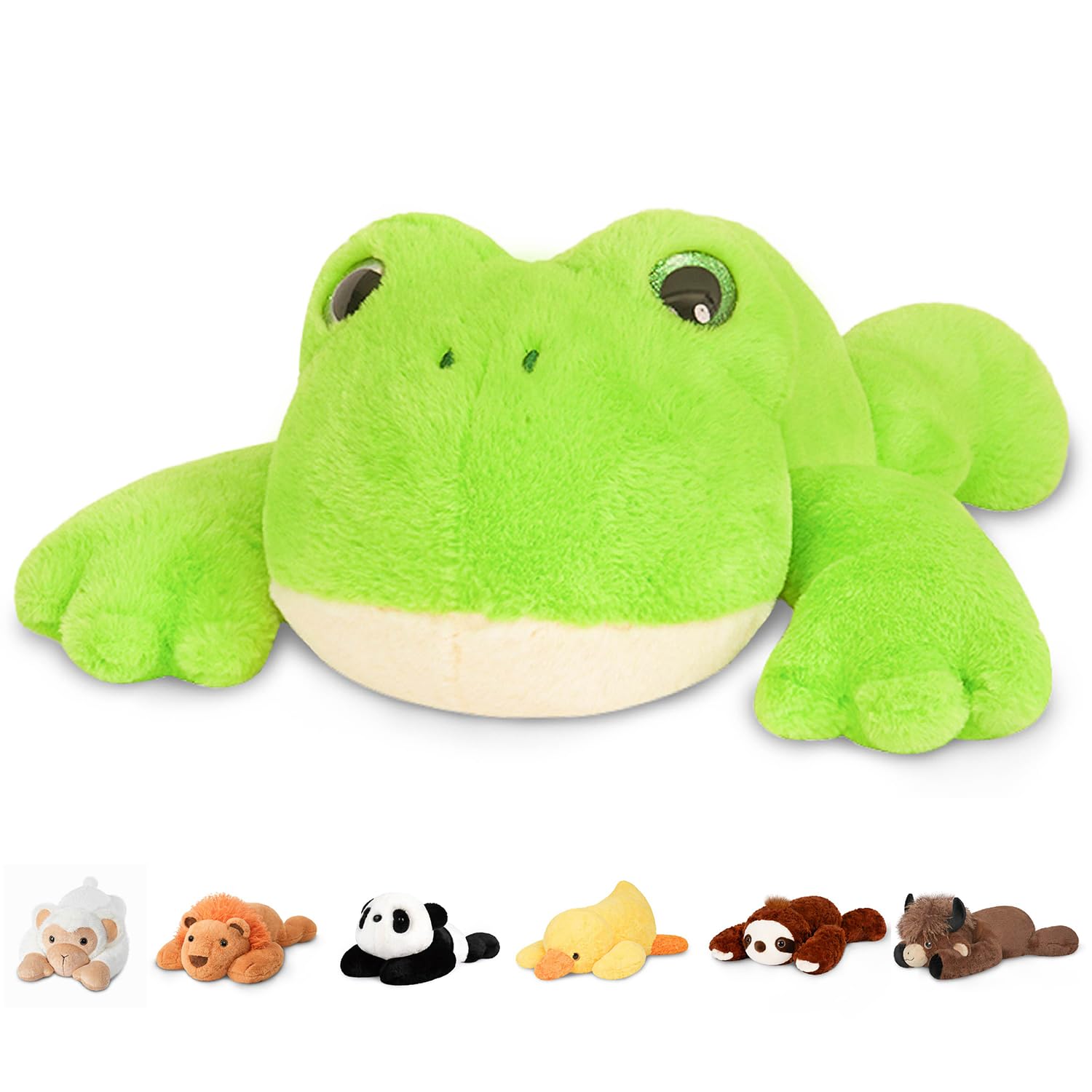 Niuniu Daddy Weighted Stuffed Animal, 20 in 3.3 lbs, Frog Plush for Kids