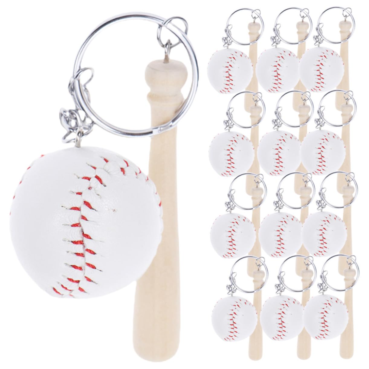 16 pezzi Portachiavi Baseball Grande Creativo Portachiavi Sportivi per Donna per Borse e Chiavi Regalo per Appassionati di Baseball