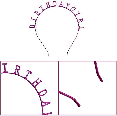 Miniatura 8 de Zonon Birthday Headbands Birthday Satin Sash and Tiara Birthday Crown for Girls Women Birthday Party Supplies