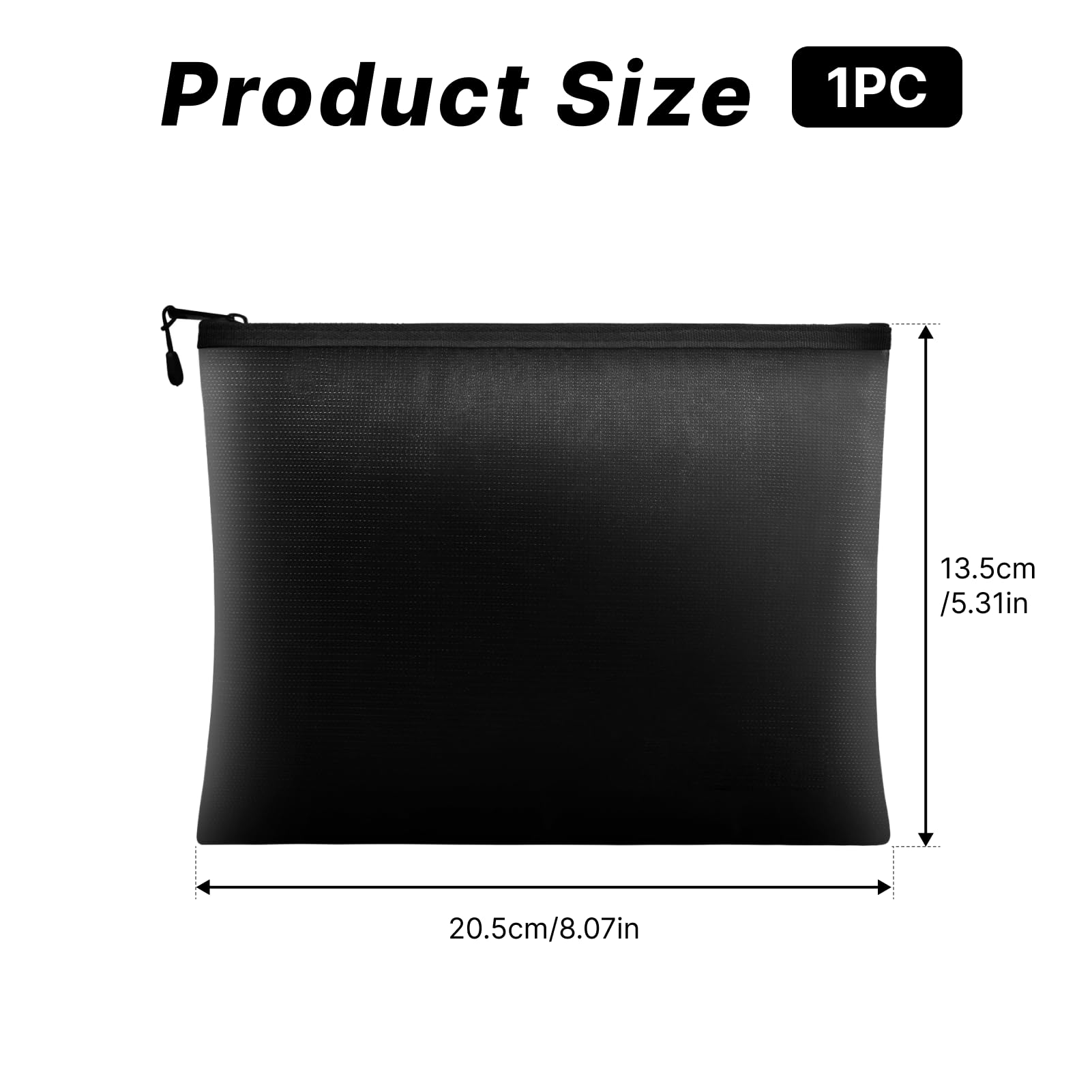 Bolsa Ignifuga e Impermeable para Documentos, Pasaportes y Dinero, 20.5 x 13.5 cm, Protección Superior contra Fuego y Humedad para Objetos de Valor