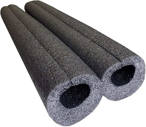 Oodles of Noodles Paquete de 2 almohadillas de barra enrollable color negro de 3 pies, ignífugas