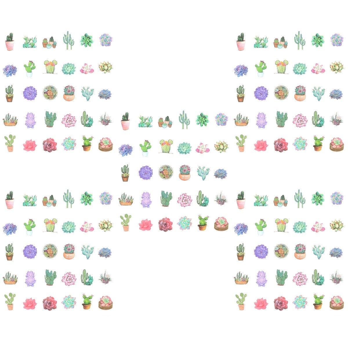 5 Ensembles Autocollants Étanches De Motifs De Plantes Cartoonesques Pour Décoration De Véhicules Ordinateurs Et Accessoires Autocollants Réutilisables Sans Trace 150 Pièces * 5