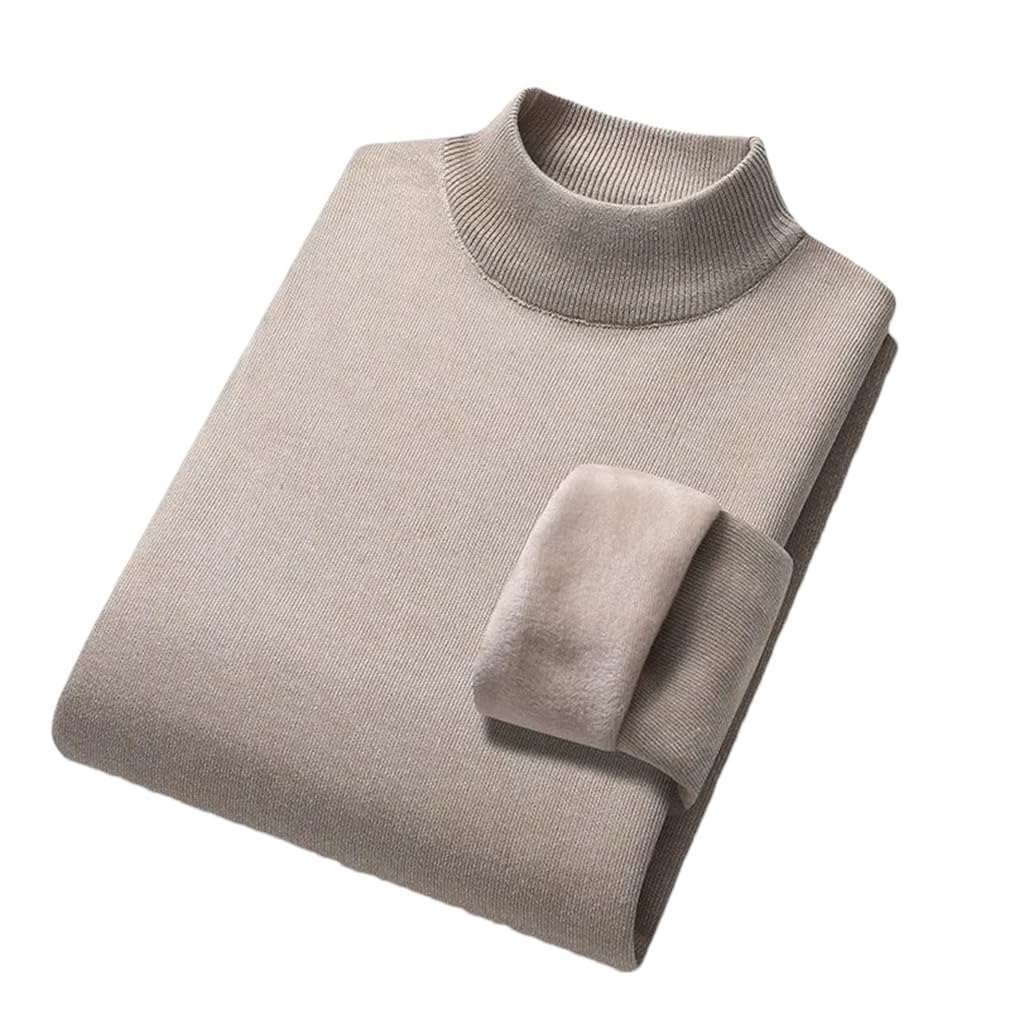 Maglione per gli uomini Inverno Casual Pullover Caldo Dolcevita Maglione In Pile Maglione Spesso Solido Sottile Camicie Di Base