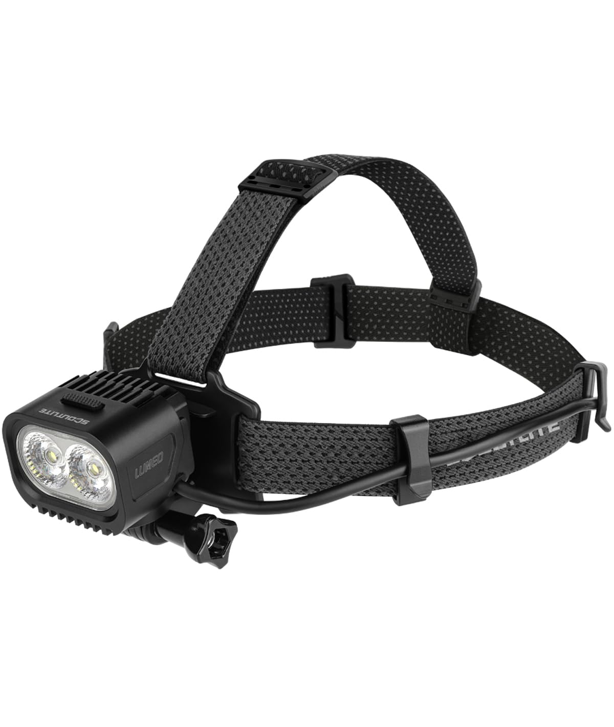 MagicShine Scoutlite LUMEO lampa czołowa 4000 lumenów z akumulatorem, podwójny strumień światła 28° + rozproszenie 102°, ładowanie USB-C i funkcja banku, gniazdo Garmin
