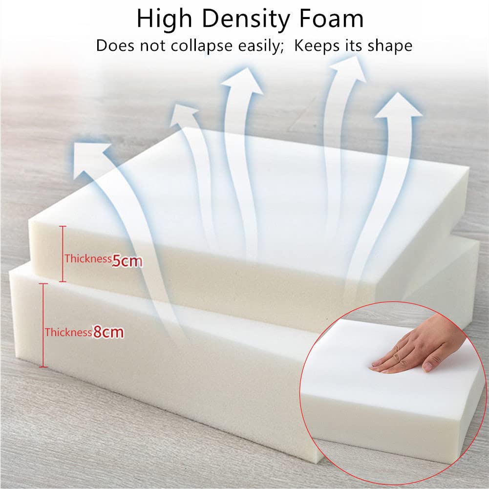 Cuscino in memory foam, antiscivolo, per sedia, tavolo, per interni/esterni, per auto, ufficio, divano (45 x 45 x 5 cm, rosso)