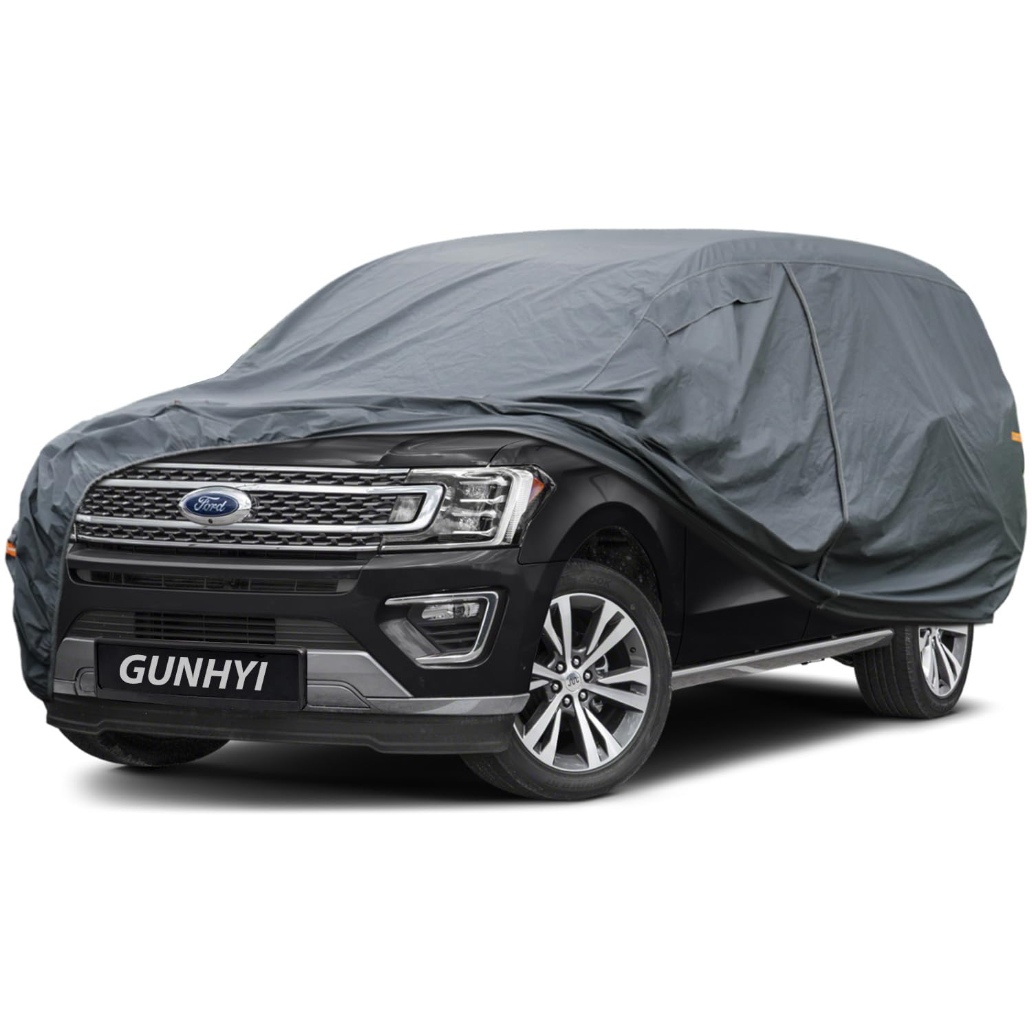 GUNHYI Premium Car Cover Custom Fit Ford Expedition Max, 16 Layers Heavy Duty Car Cover Waterproof All Weather with Zipper Door for Sun Rain Snow Dust Uv Protection