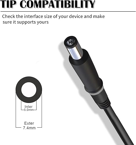 Miniatura 2 de TSKYBEAR Adaptador de CA de 240 W, cargador para laptop compatible con Dell Alienware M15 R3 R5 R7 R4 R6 R7 AMD M17 R3 R5 R4 Area 51M R2 G3 15 3500