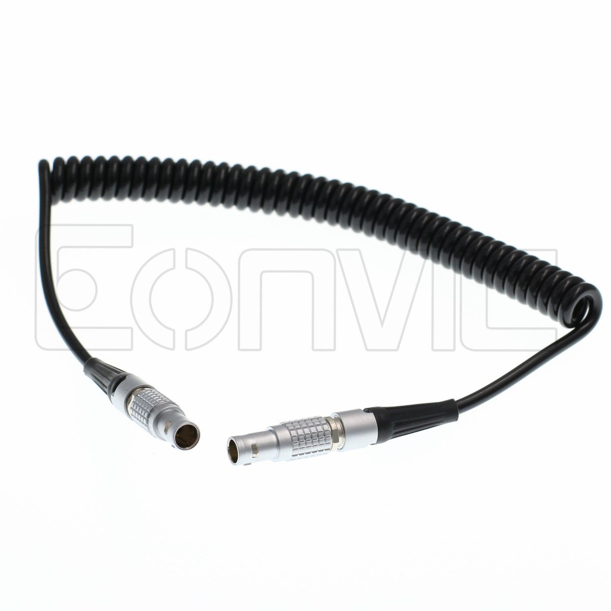 Eonvic 0B 3 Pin to 2 Pin Male Coiled Power Cable for Steadicam 12V Teradek Bolt/Arri Alexa Cameras