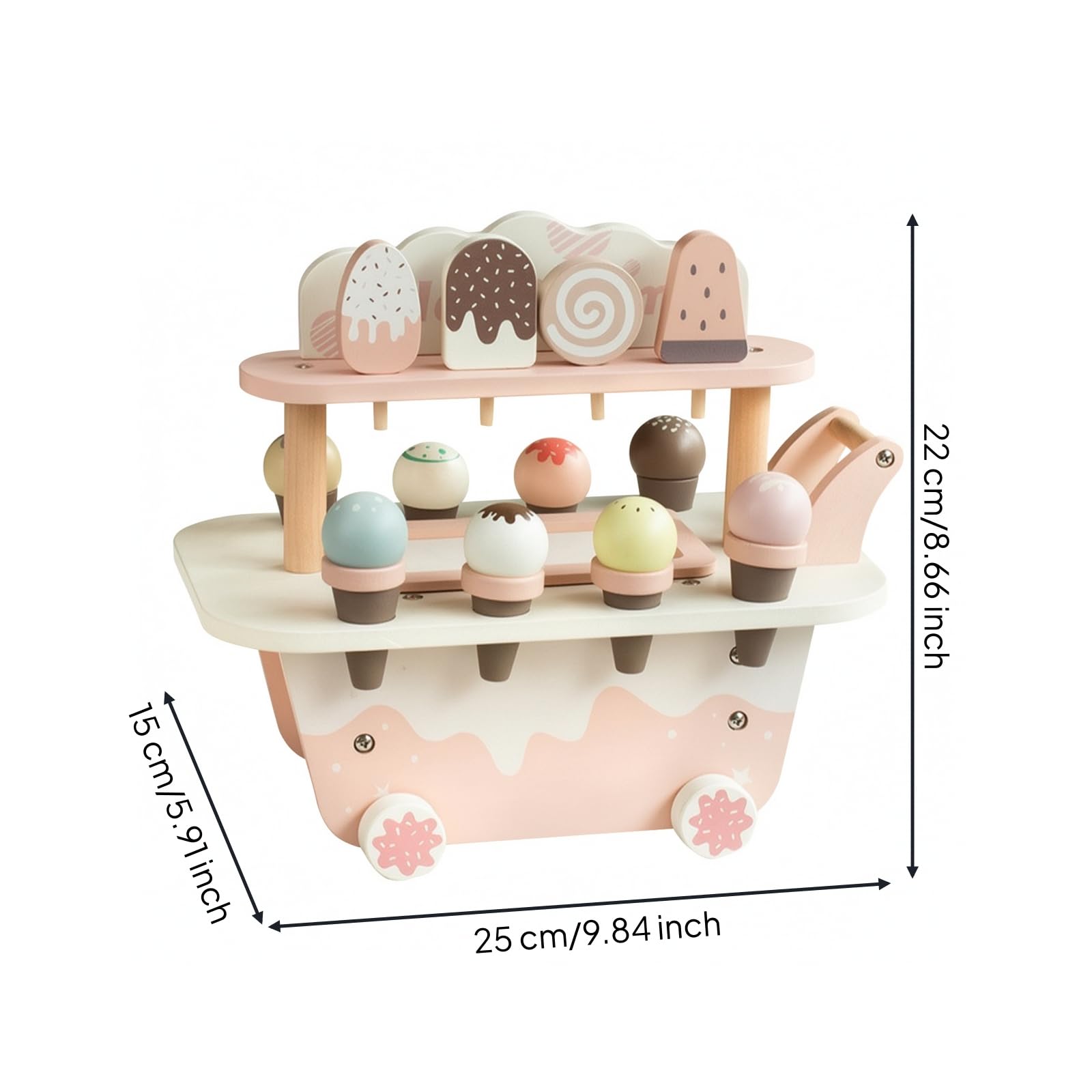 Juguete Imitación Helaría | Didáctico, Juego Simulación Helaría, Seguro, Mostrador Helados, Niños, Niñas