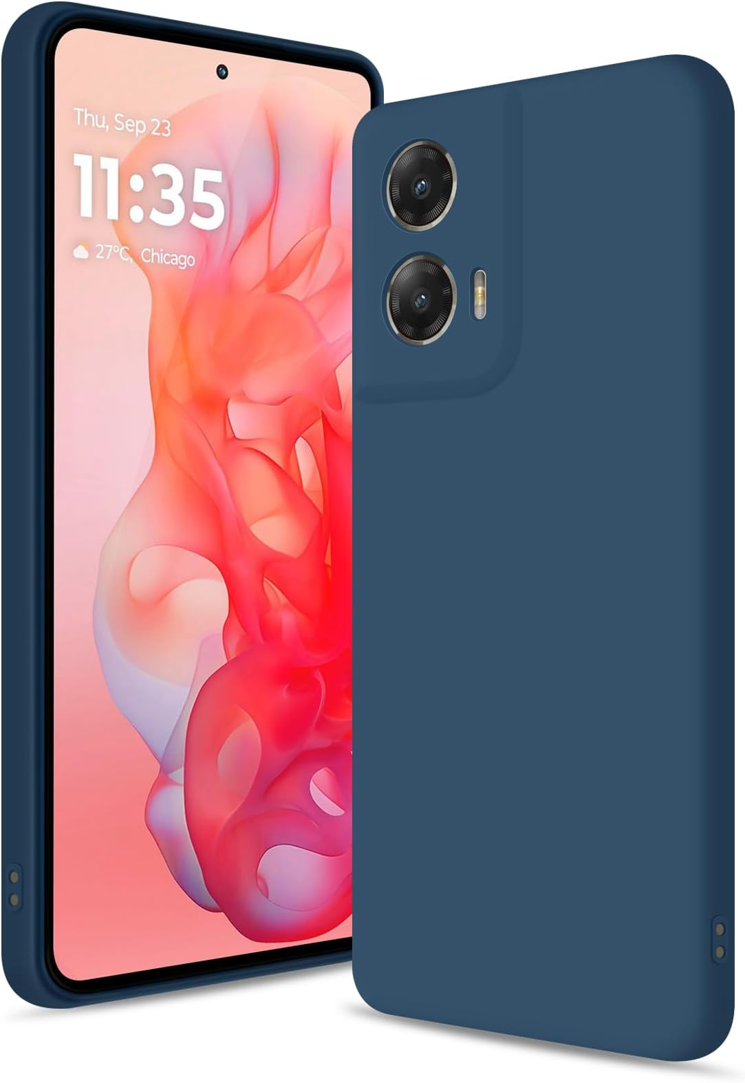 Case for Motorola Moto G Stylus 5G 2024, Soft Silicone Case with Upgraded Camera Protection, Shockproof Slim Case Cover with Anti-Scratch Microfiber Lining, Blue