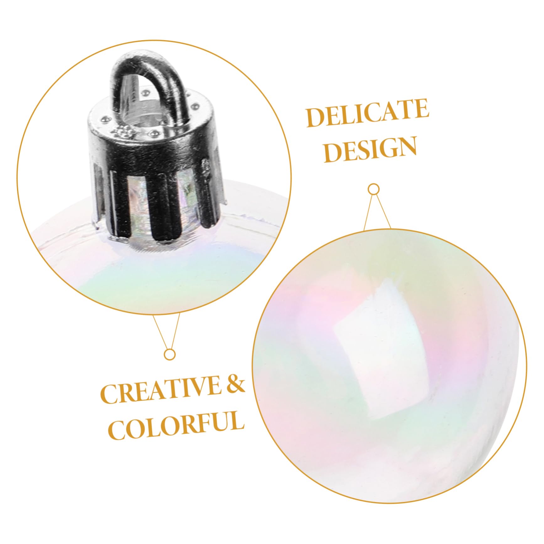 IMIKEYA 54stücke Weihnachtskugeln Transparent Bunte Baumschmuckkugeln Rund Und Irideszent Für Weihnachtsbaum Festlichkeiten Und Dekorationen