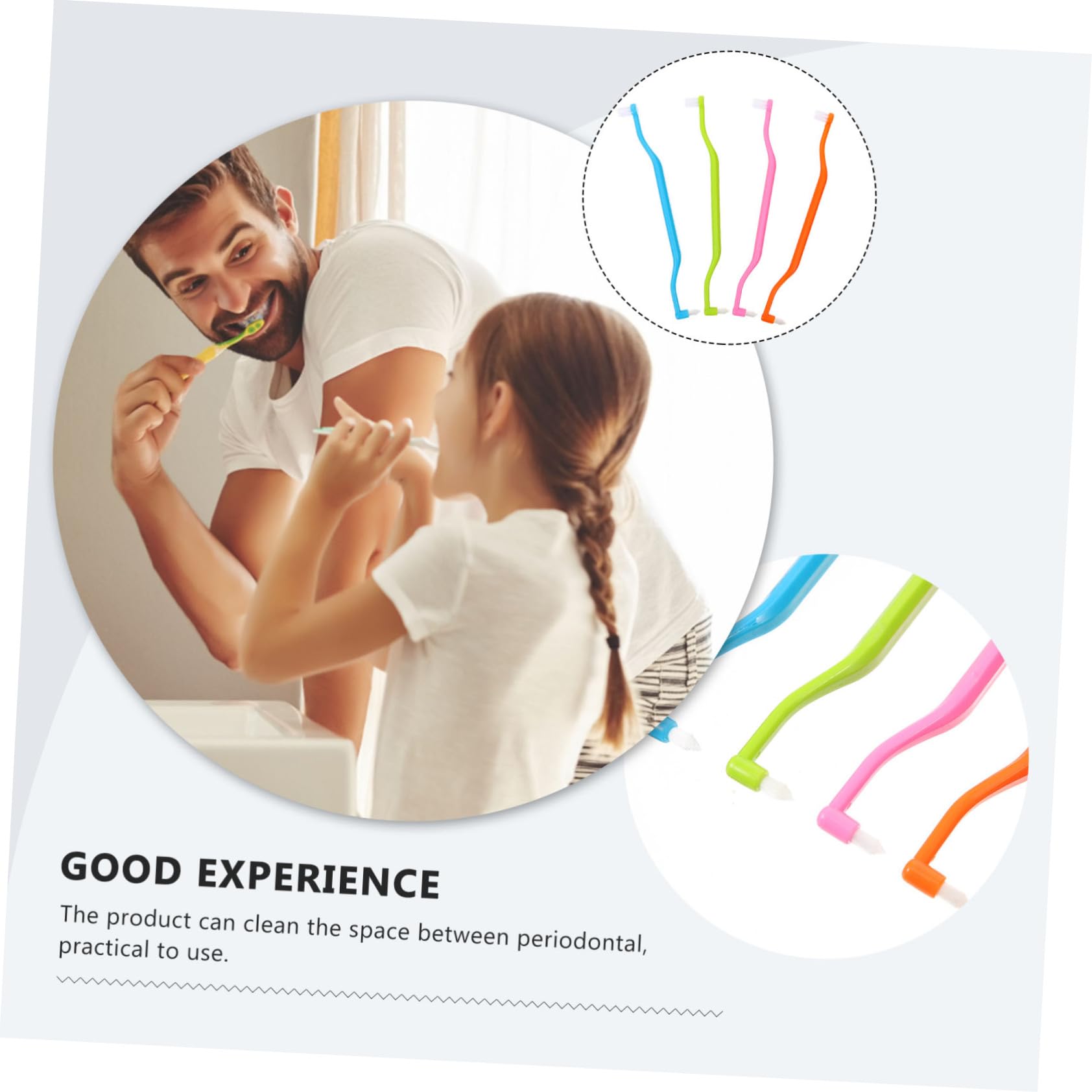 Beavorty 20 Pz Spazzolino Da Denti A Doppia Testa Spazzolini Da Denti Portatili Dente A Doppia Testa Spazzolini Conici Resistenti All'Usura Accessori Interspazio Spazzolino A Ciuffo A