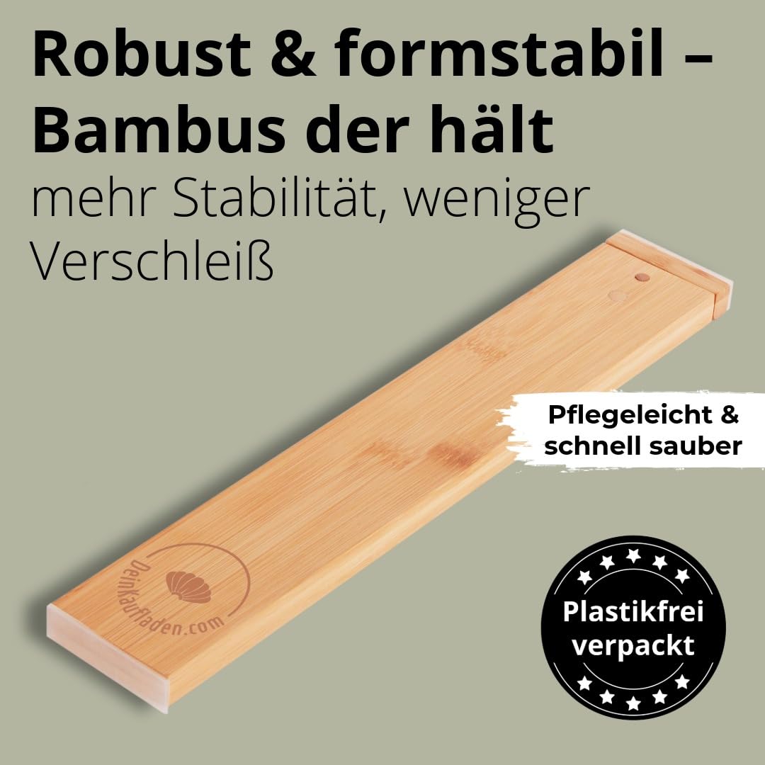 Separador de cajones ajustable de bambú – Organizador de cajones de madera y divisor de cajones para un orden óptimo – Separador para cajones – Separador de cajones y separadores de cajones (45 – 53
