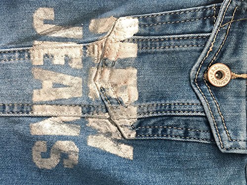 Veste de tailleur biker reflets argent bleu pour look audacieux - 7