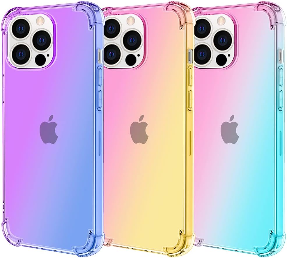 Case for iPhone 11 Case, Gradient Shock Absorption Flexible TPU Soft Edge Bumper Anti-Scratch Slim Protective Cases for iPhone 11 6.1 inch (Pink Gold)