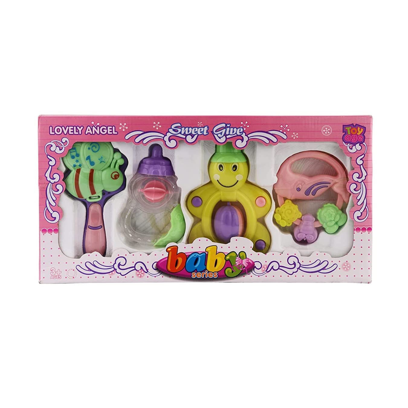 Mahi Enterprise? Rattles and Teether for Babies, Set of 4 Pcs - Colourful Lovely Attractive Rattles and Teether for Babies, Toddlers & Children 3