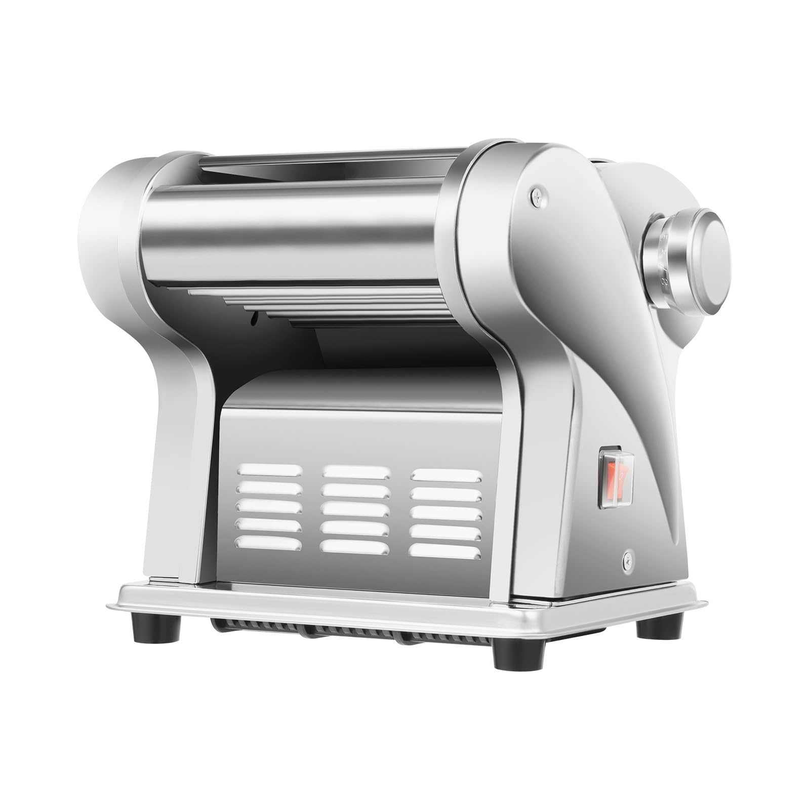 Dough Sheeter, Pasta Machine Automatic Noodles Dumpling Dough Skin Maker  110V Commercial Electric Dough Roller Stainless Steel Noodle Making Pasta