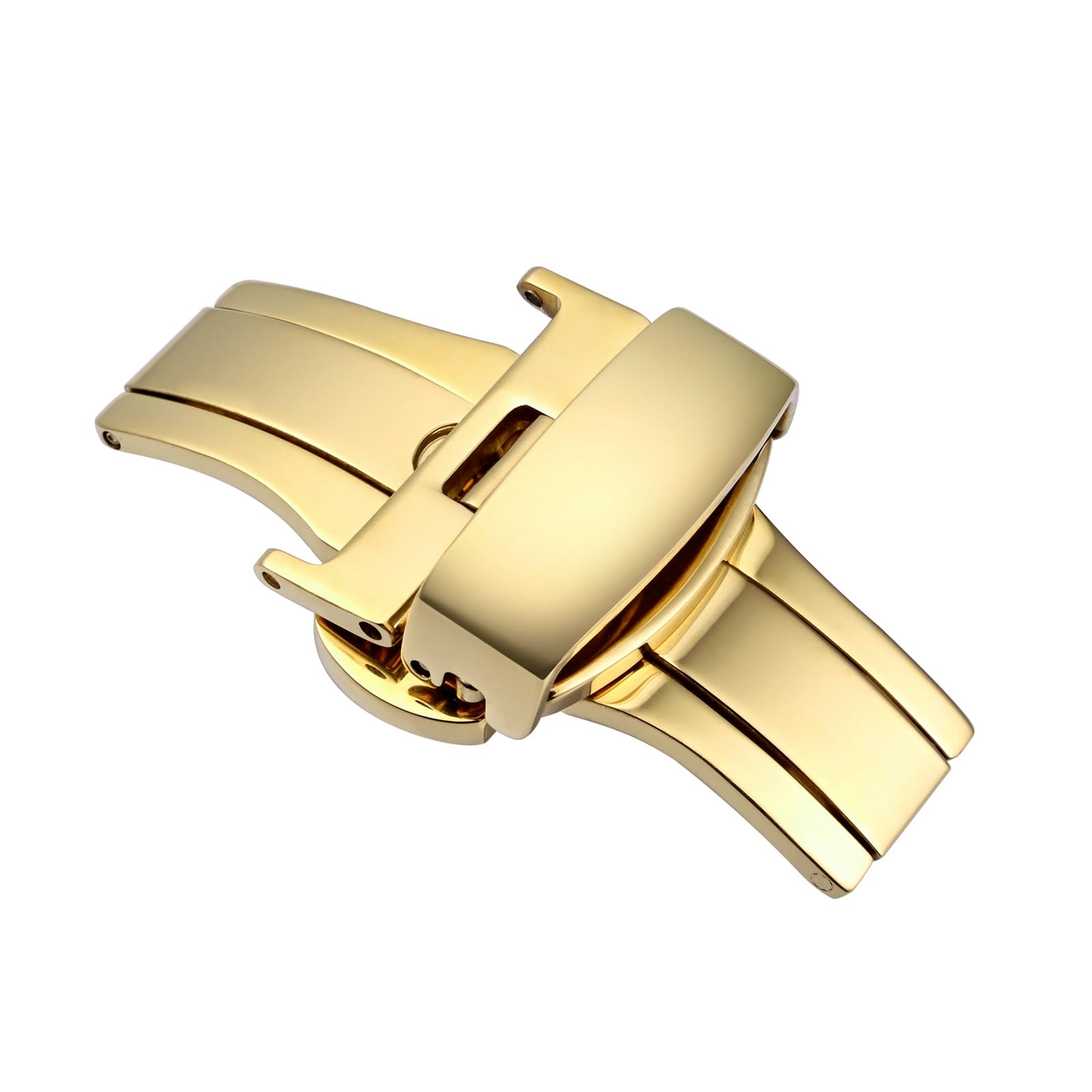 WOCCI Stainless Steel Deployment Clasp, Replacement Buckle for Watch Strap, Buckle Width 10mm 12mm 14mm 16mm 18mm 20mm 22mm